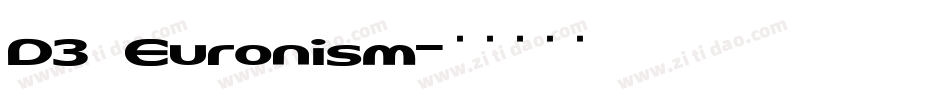 D3 Euronism字体转换